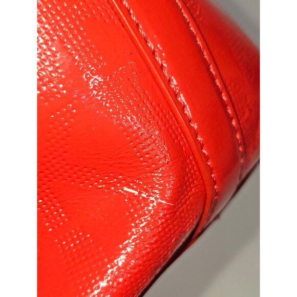 Michael Kors Women's Red Leather Jet Set Mirror Metallic Patent Tote Large 1794 - Picture 8 of 16